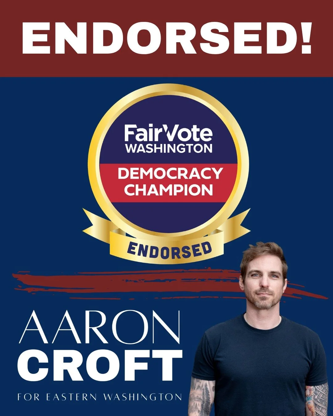 Thank you to FairVote Washington for their generous endorsement of the Aaron Croft for Washington campaign! Our current voting system is needlessly hostile to independent candidates, and the people of Washington State deserve a voting system that acc