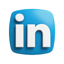 LinkedIn logo with a blue rounded square background and white lowercase 'in'