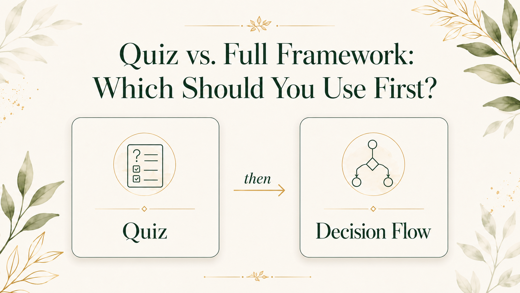 Quiz vs. Full Framework: Which Should You Use First?