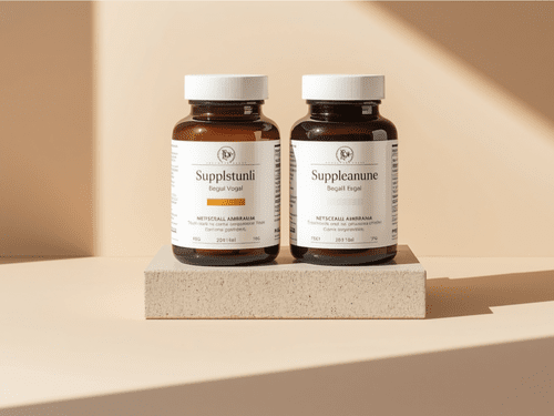 Multiple supplement bottles arranged side by side for comparison, representing evaluation of product formulation and quality