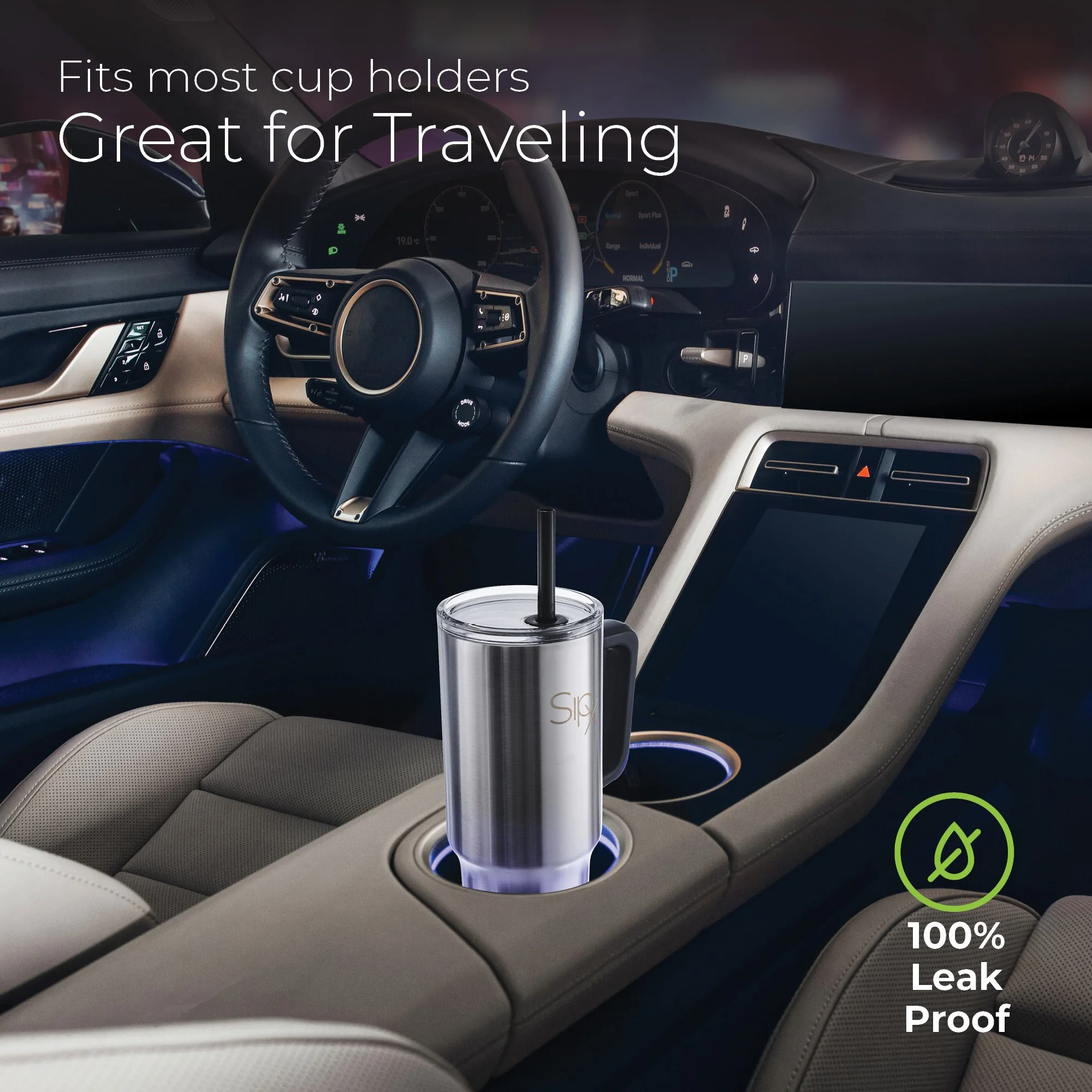 SipX Premium Stainless Tumbler With Handle