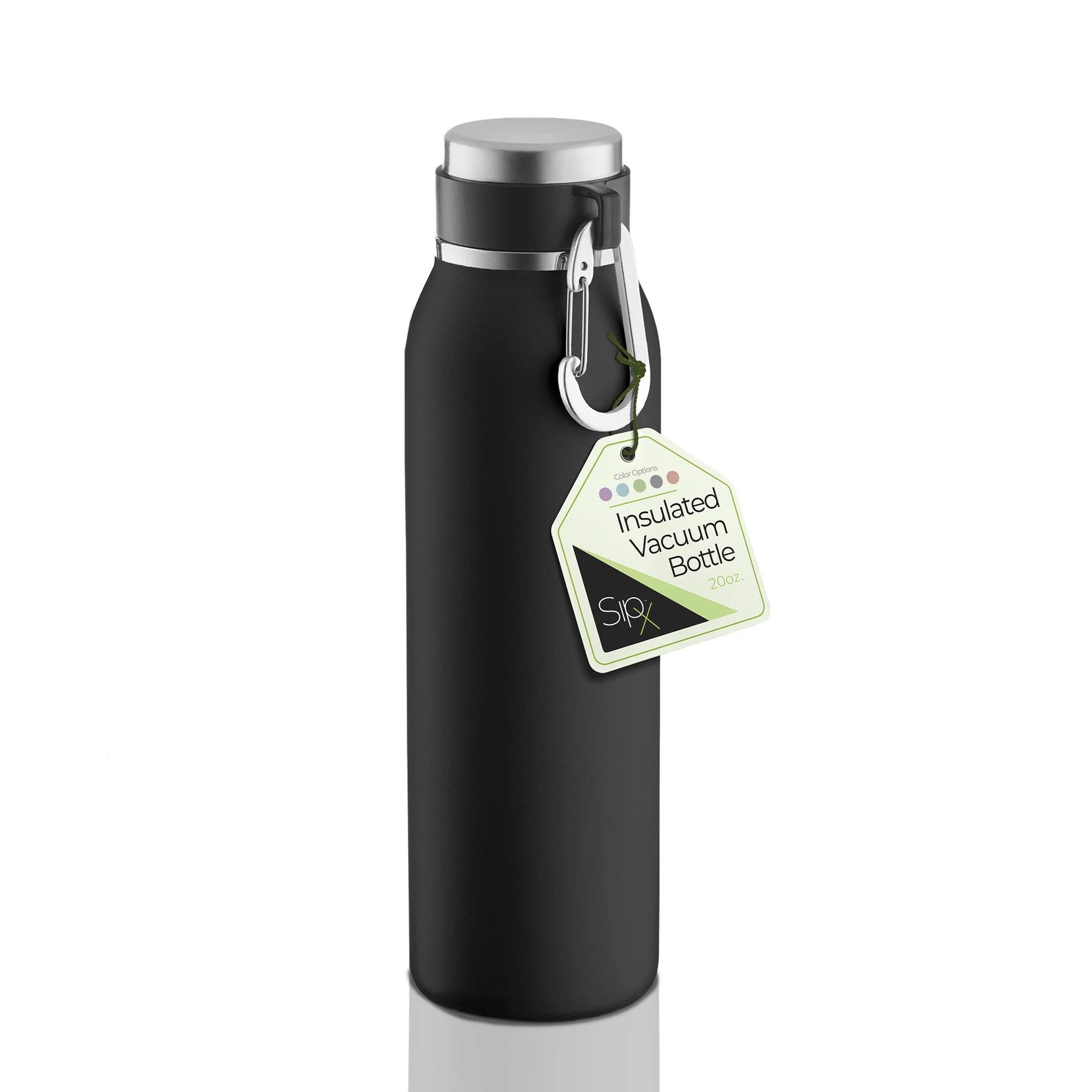 Insulated Water Bottle with Leakproof Lid & Carry Hook