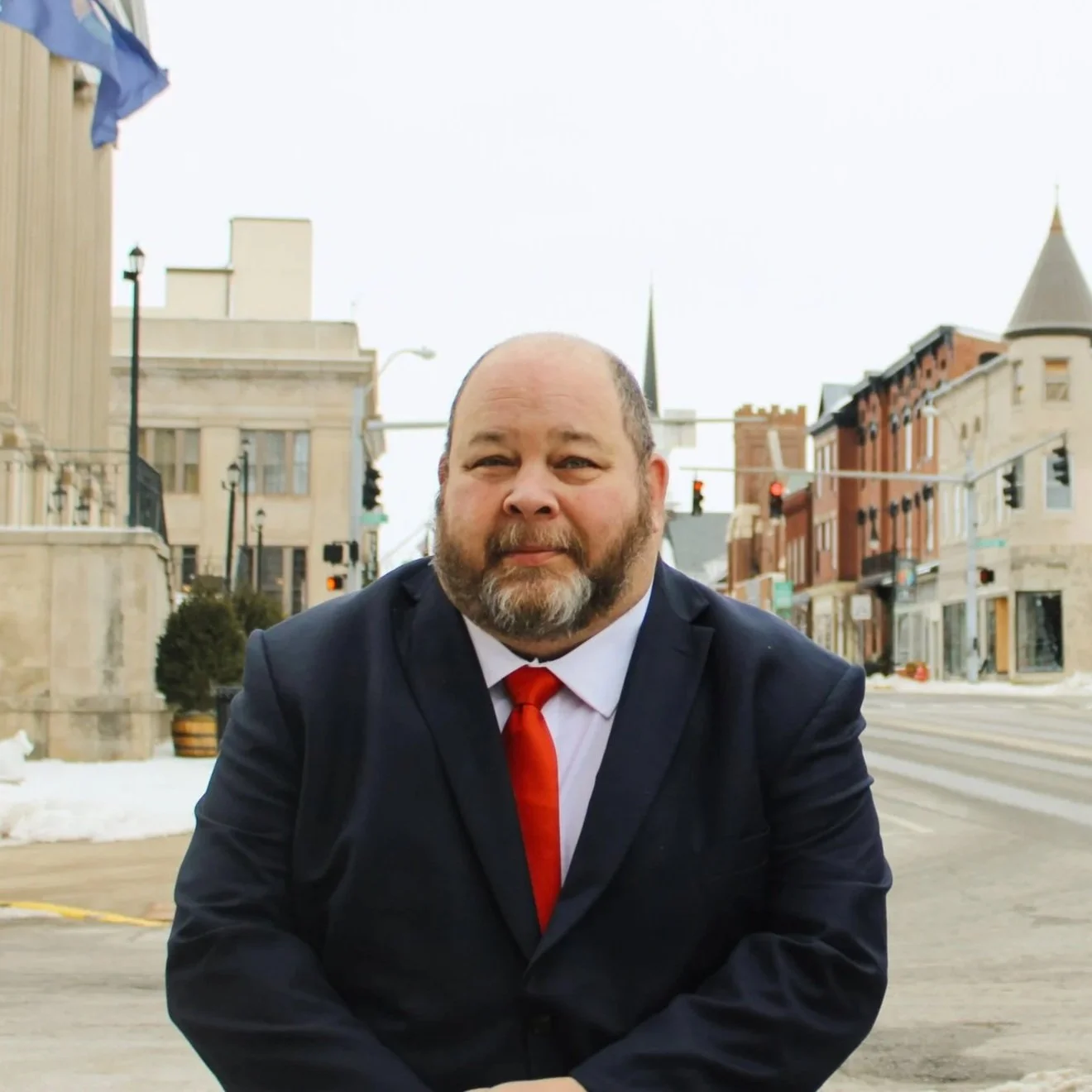 David Graves poses for a photo in Downtown Woodford County.