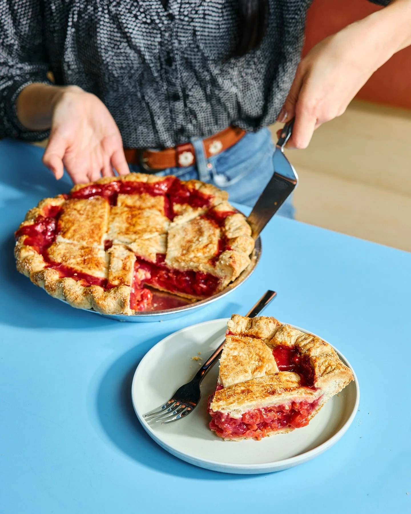 🍒 CHERRY VANILLA PIE 🍒

Tart cherries and bourbon vanilla baked in a buttery flakey shell with a lattice top.

🥧&nbsp;Pies are 9&rdquo;, $45 each, and available for PRE-ORER via the link in our bio or on our website!

🥧Deadline for pre-orders is 