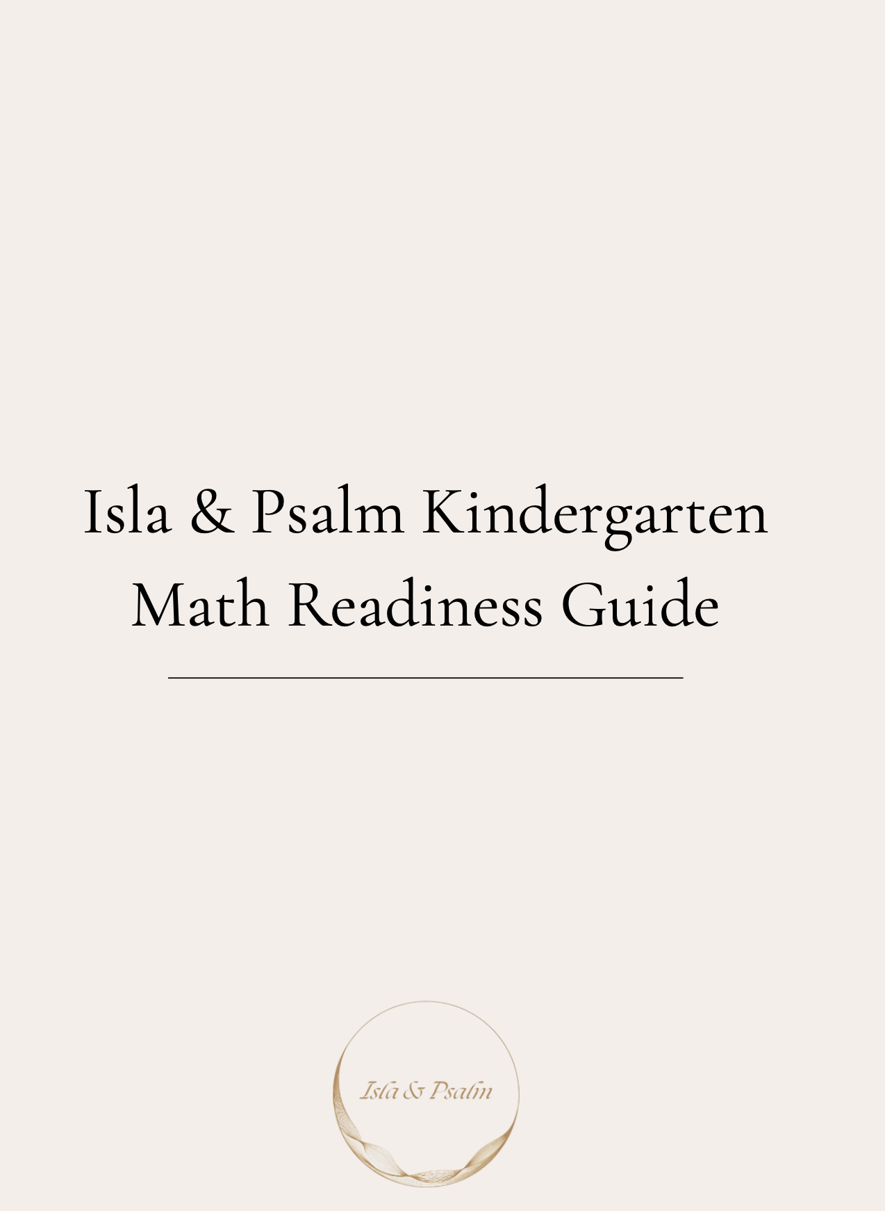 Kindergarten Math Readiness Guide