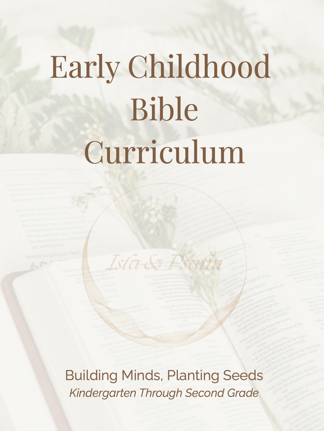 Early Childhood Bible Sample Week
