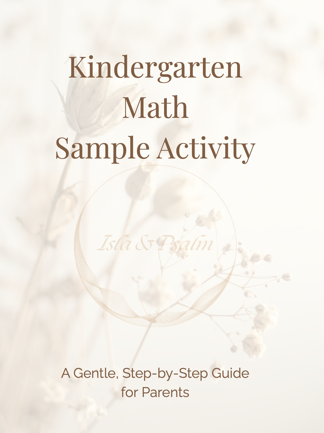 Kindergarten Math Sample