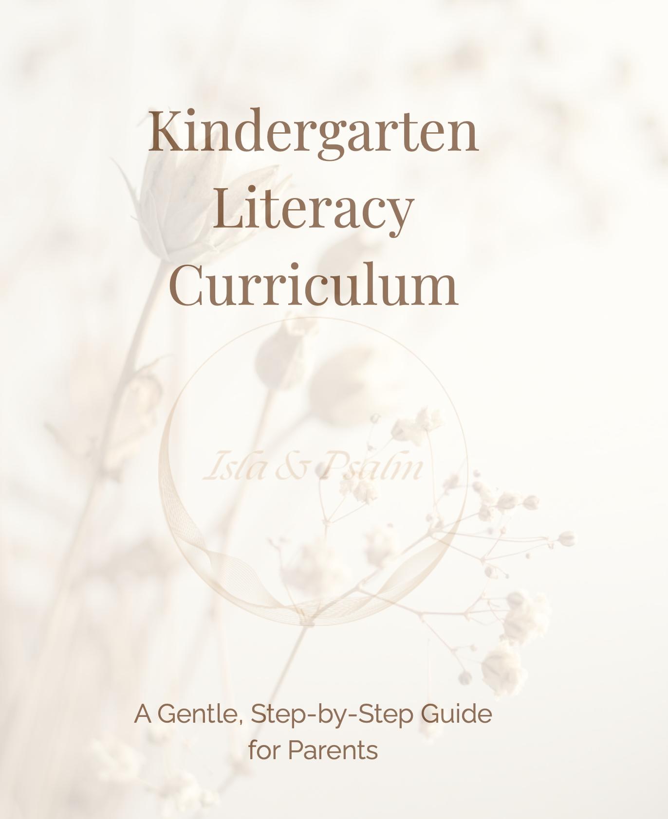 Kindergarten Literacy Sample Activity