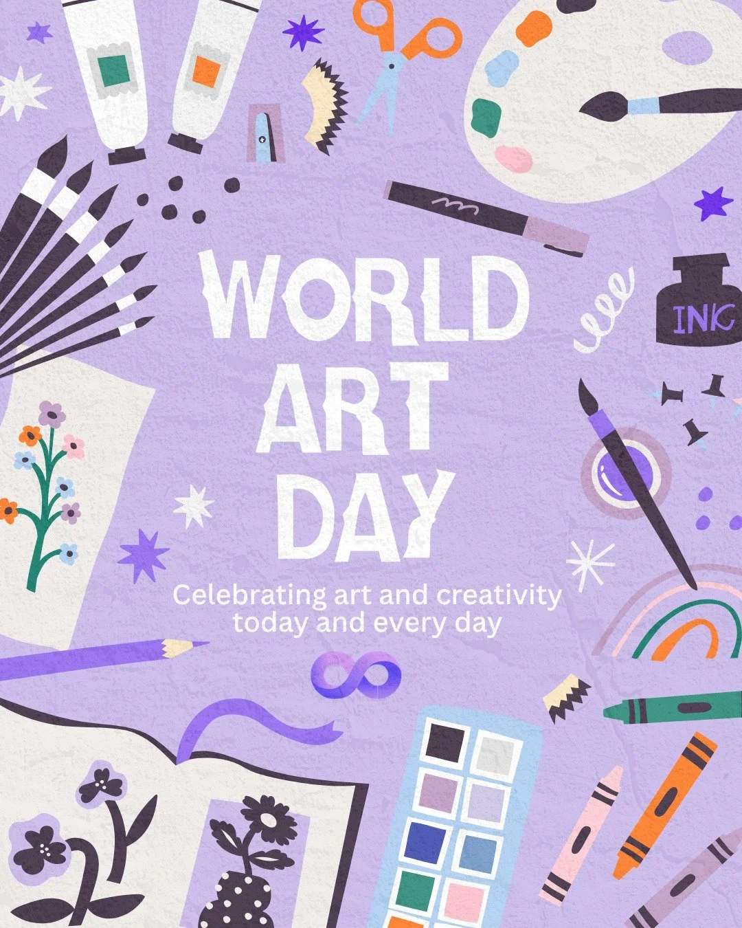 In the U.S. today is probably better known as tax day, but all around the world, we are celebrating ART.  Creative expression is a cornerstone of what it means to be human, and has connected people to feelings, ideas, and each other for thousands of 