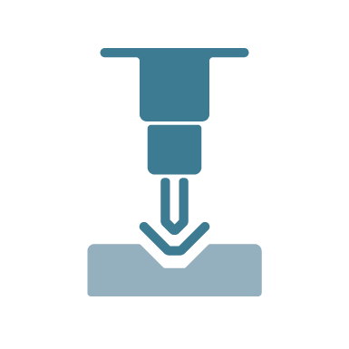 Industrial metal fabrication services including custom components, frames, and enclosures.