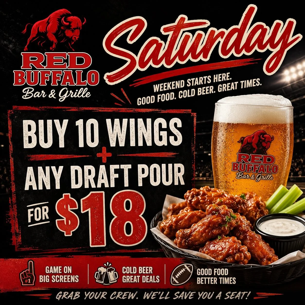 We open at Noon today❤️ Come in and See Us!! Cool off and enjoy some wings!!