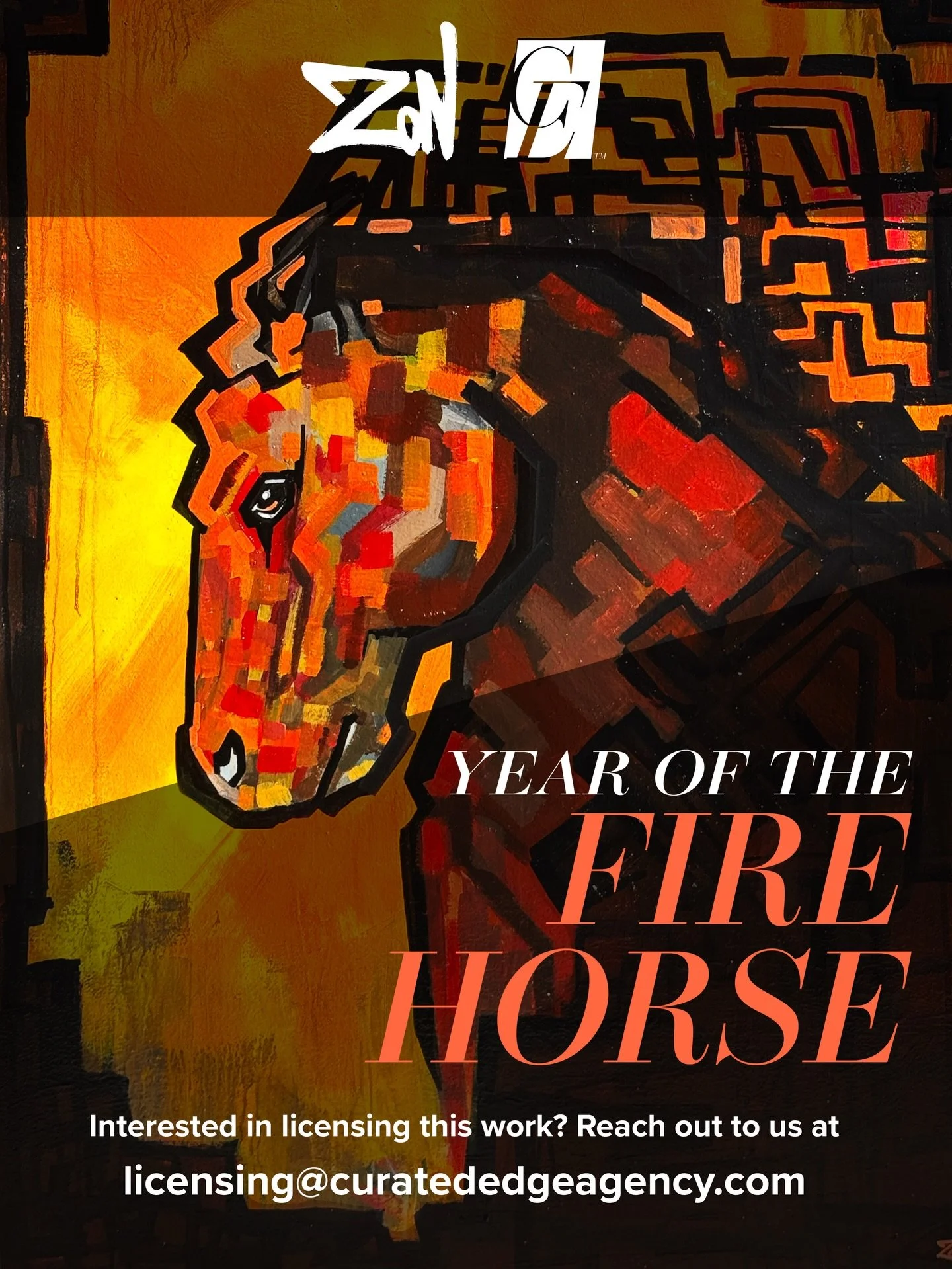 Take a look at @zonhq &lsquo;s gorgeous new creation in honor of the new Fire Horse year! Much like Zon&rsquo;s work, the year of the Fire Horse is meant to be intense, transformative, and bold 🔥 

&bull;

#firehorse #lunarnewyear #licensedart #lice