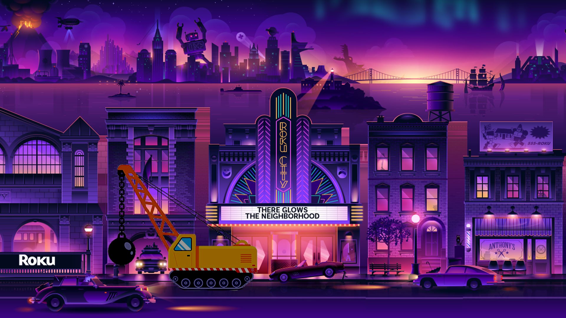Roku City screensaver.