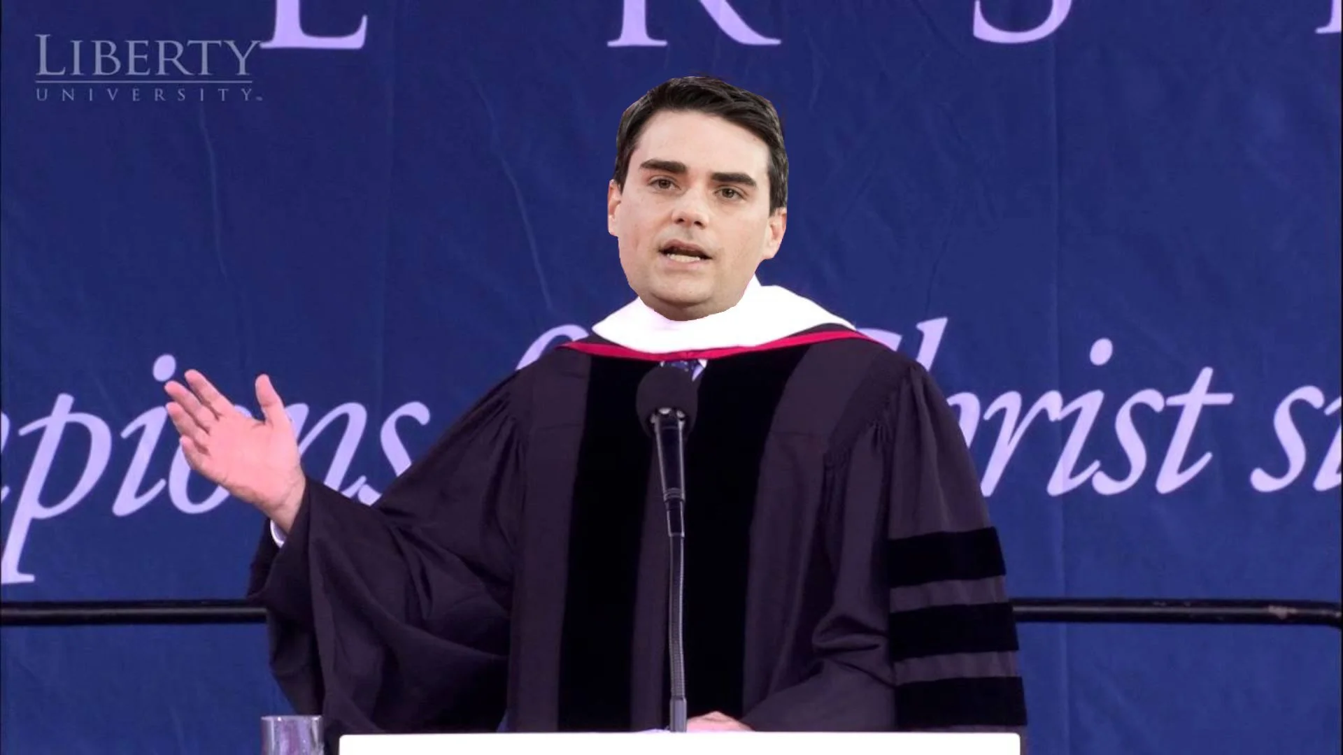 Ben Shapiro at Liberty University commencement.