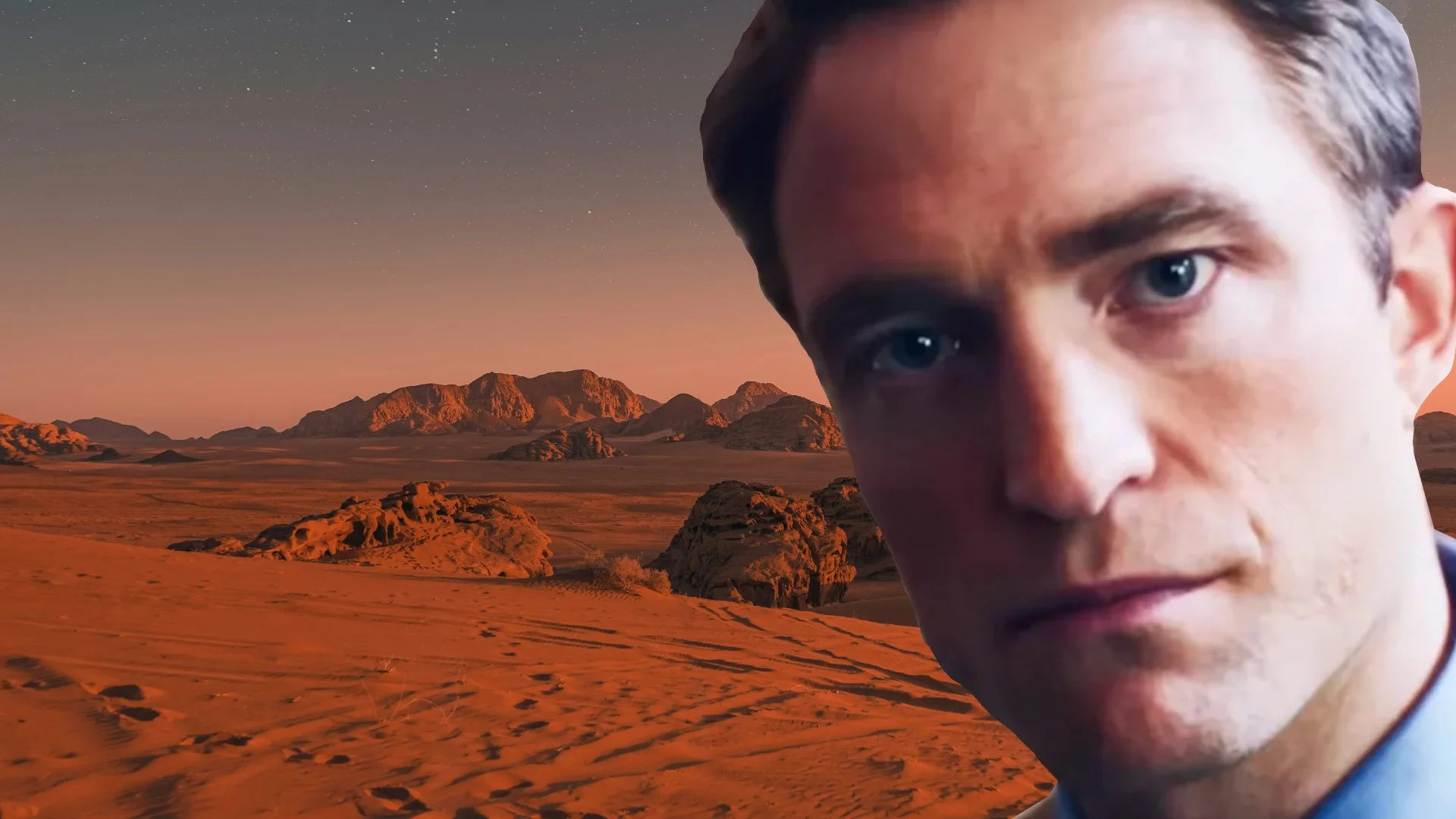 Robert Pattinson on Arrakis.