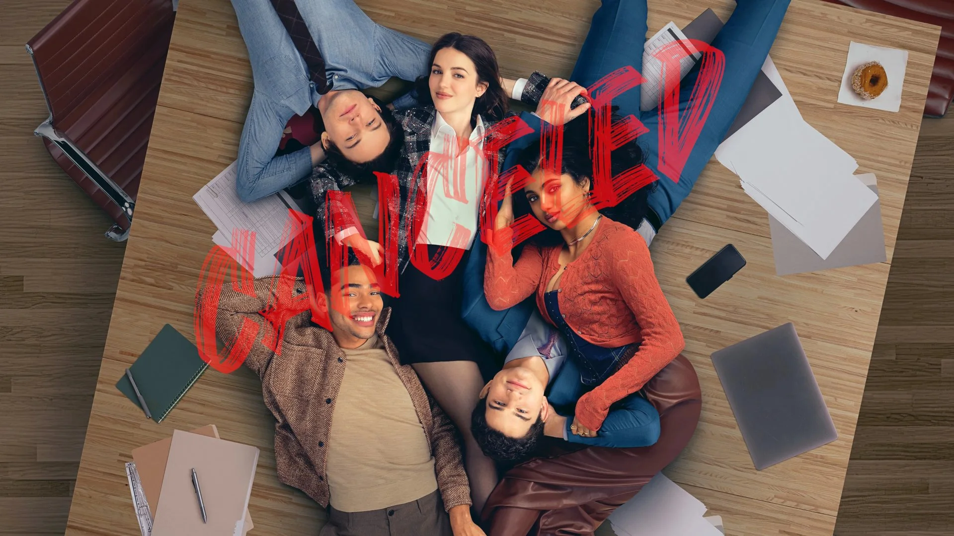 The cast of Not Suitable for Work.