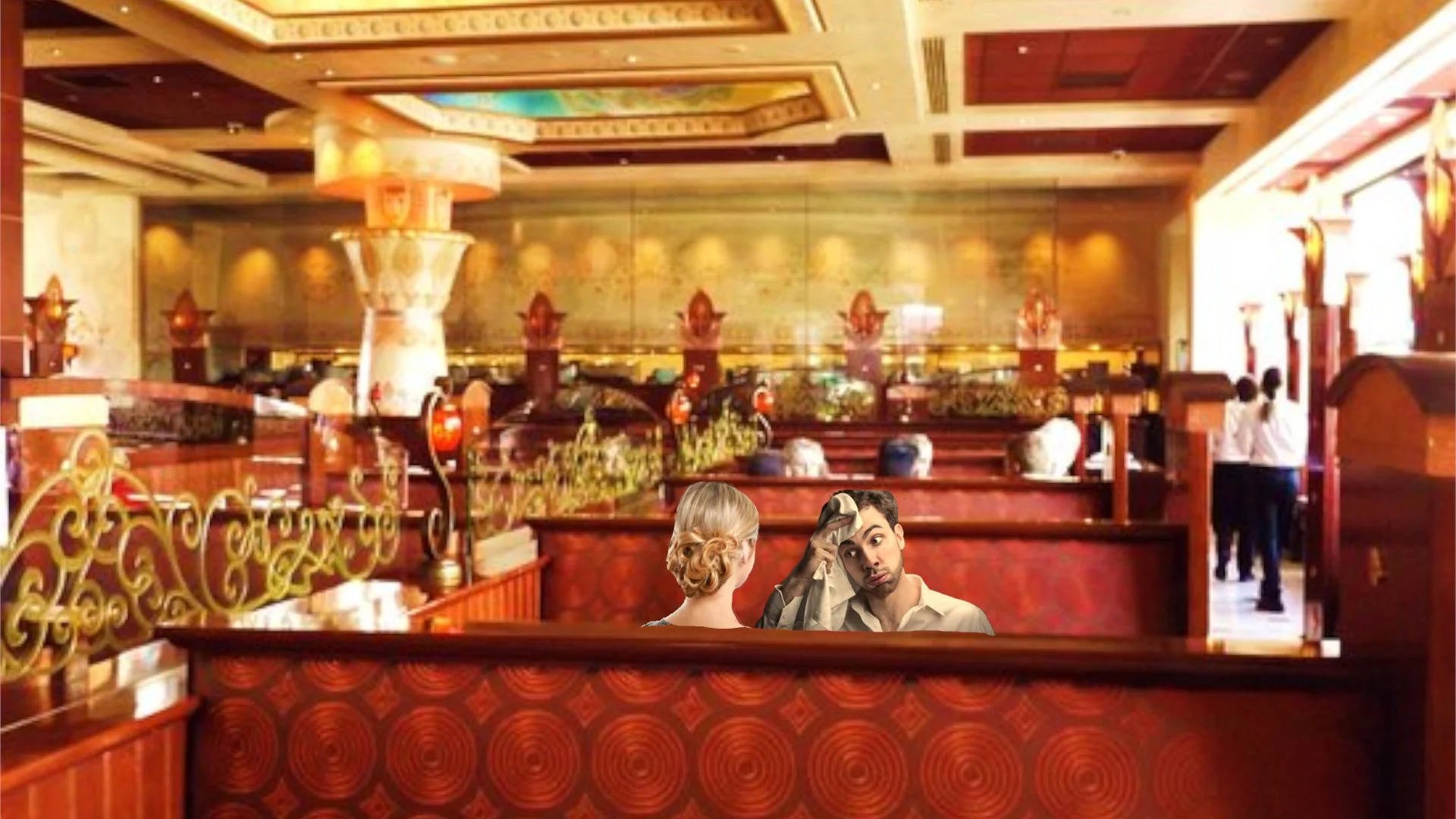 A Traitor sweats through breakfast at the Cheesecake factory.