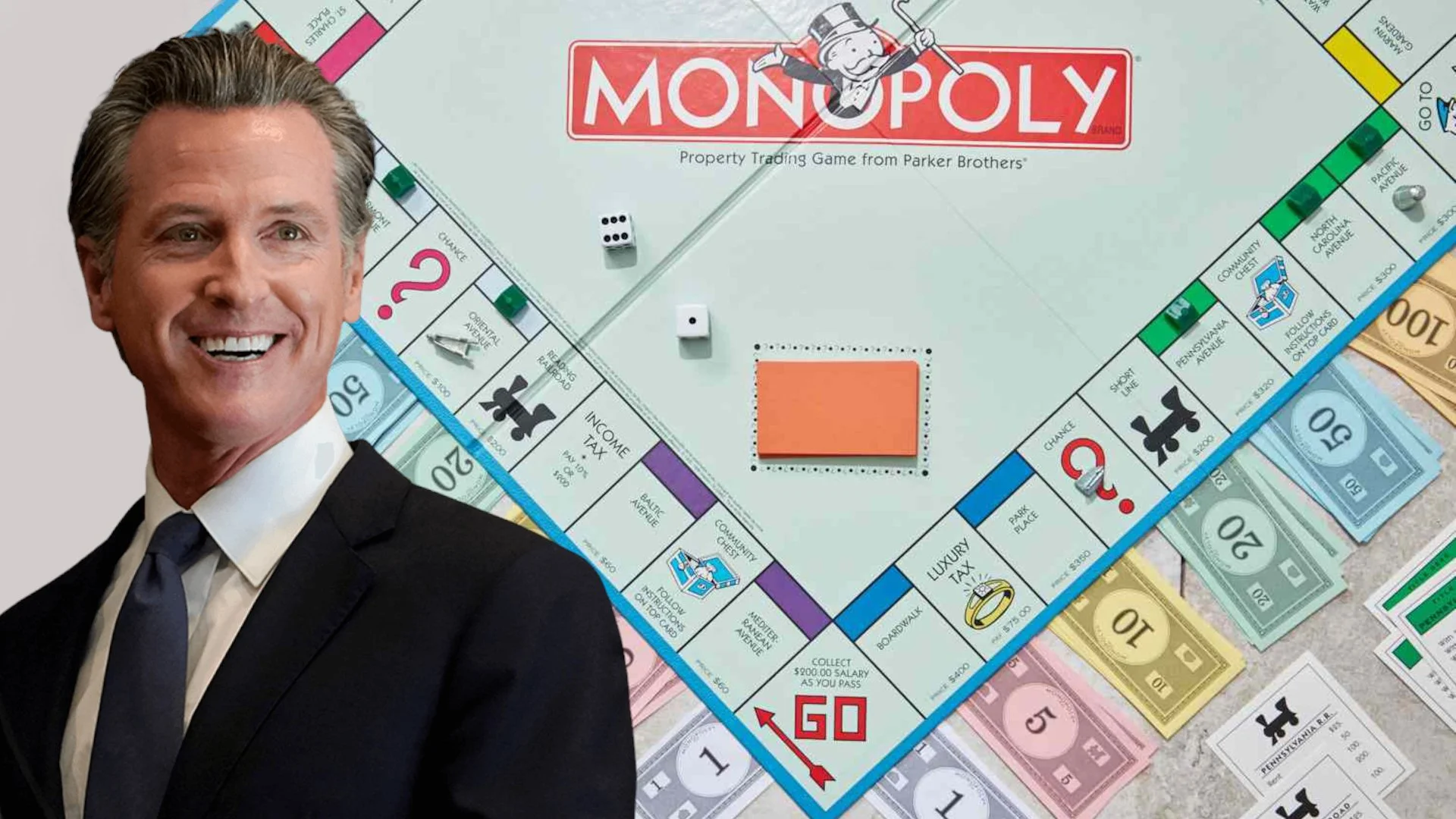 Gavin Newsom Lands Lead Role in Paramount’s Live-Action Monopoly Show