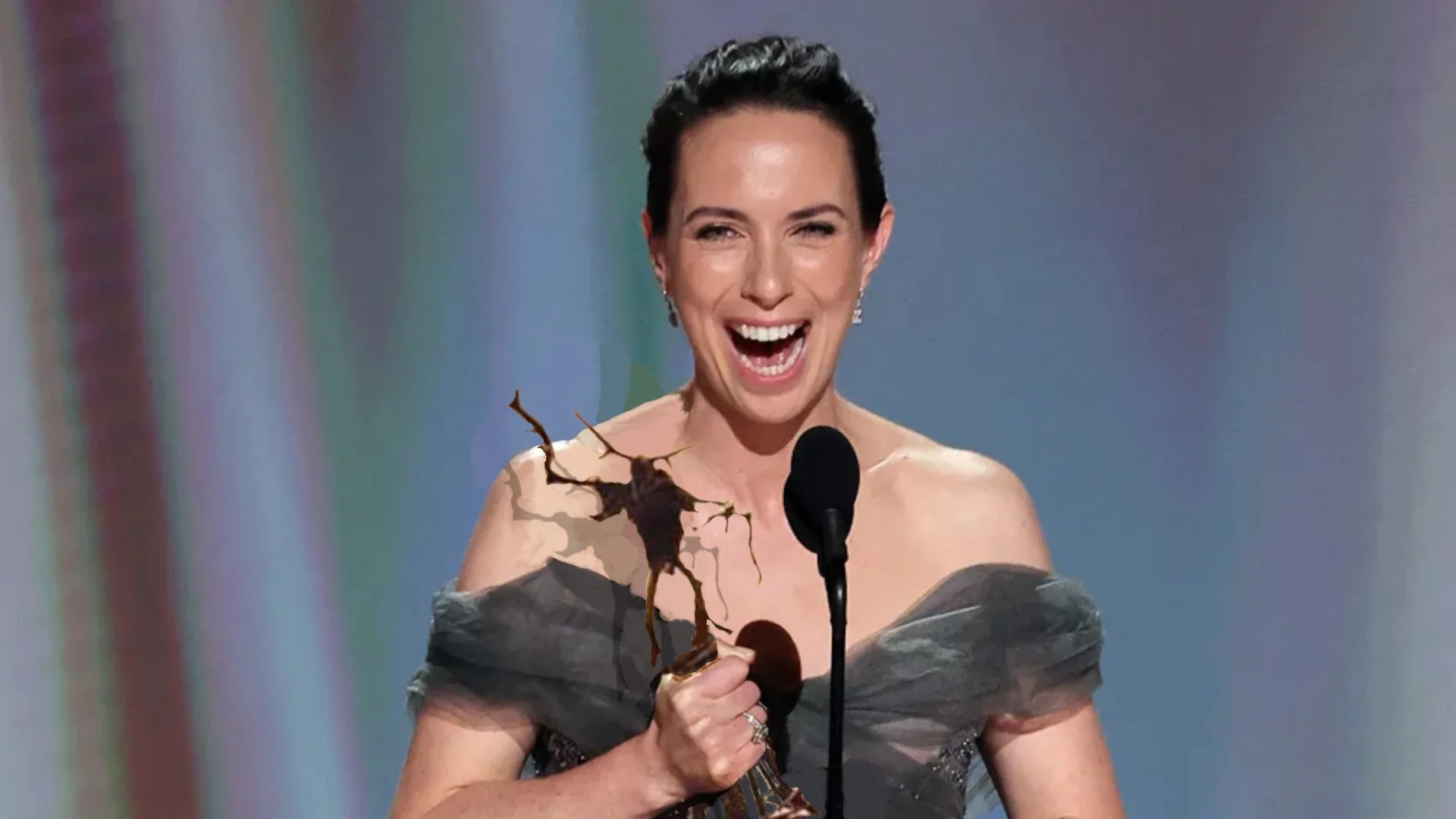 Kate O'Flynn and her Emmy.