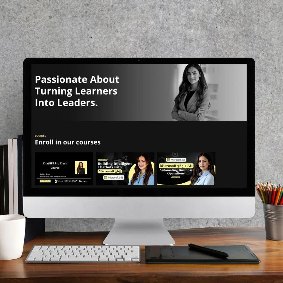 Ashley Gross delivering AI implementation training for enterprise teams