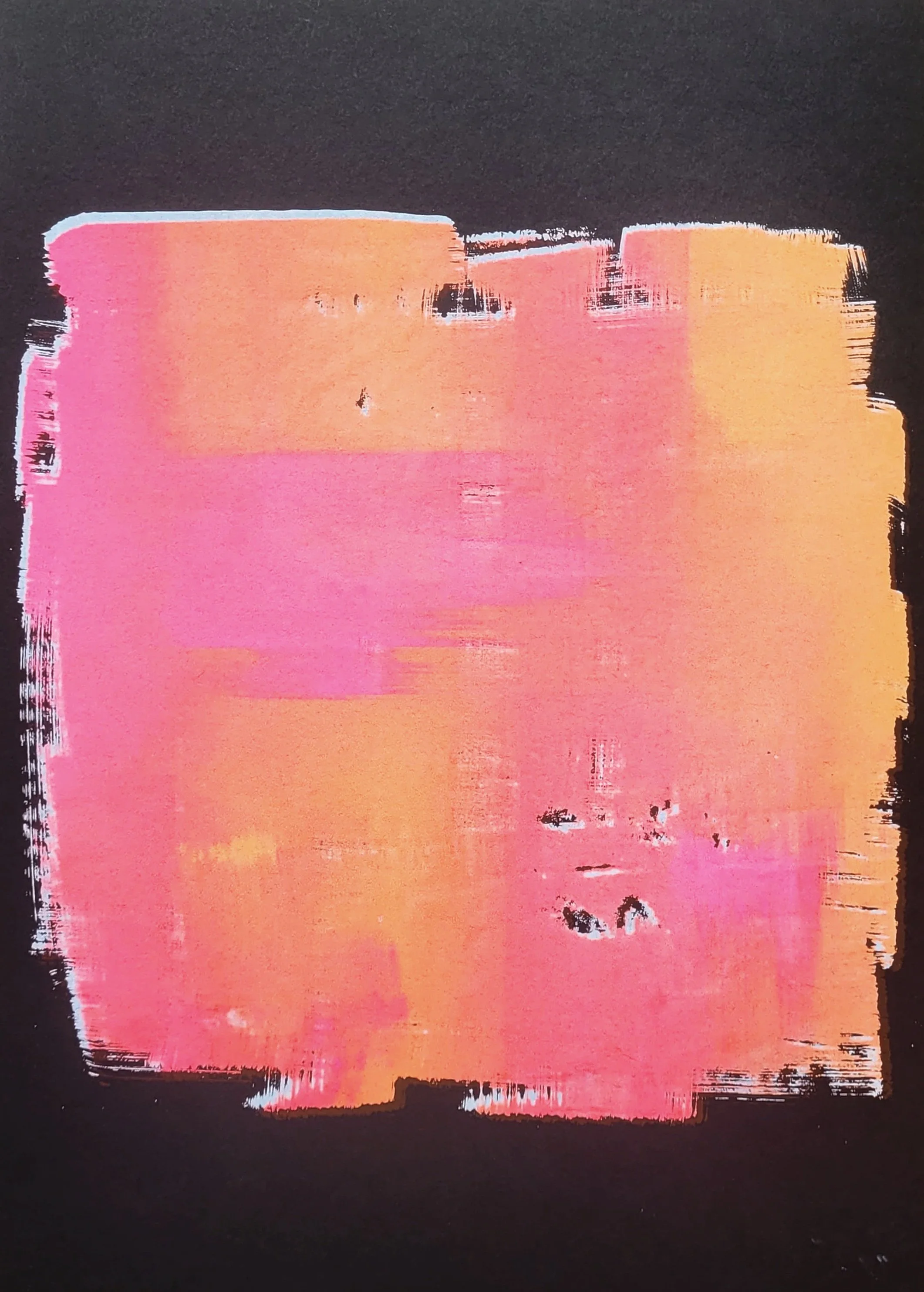 Sérigraphie abstraite sur papier par JG