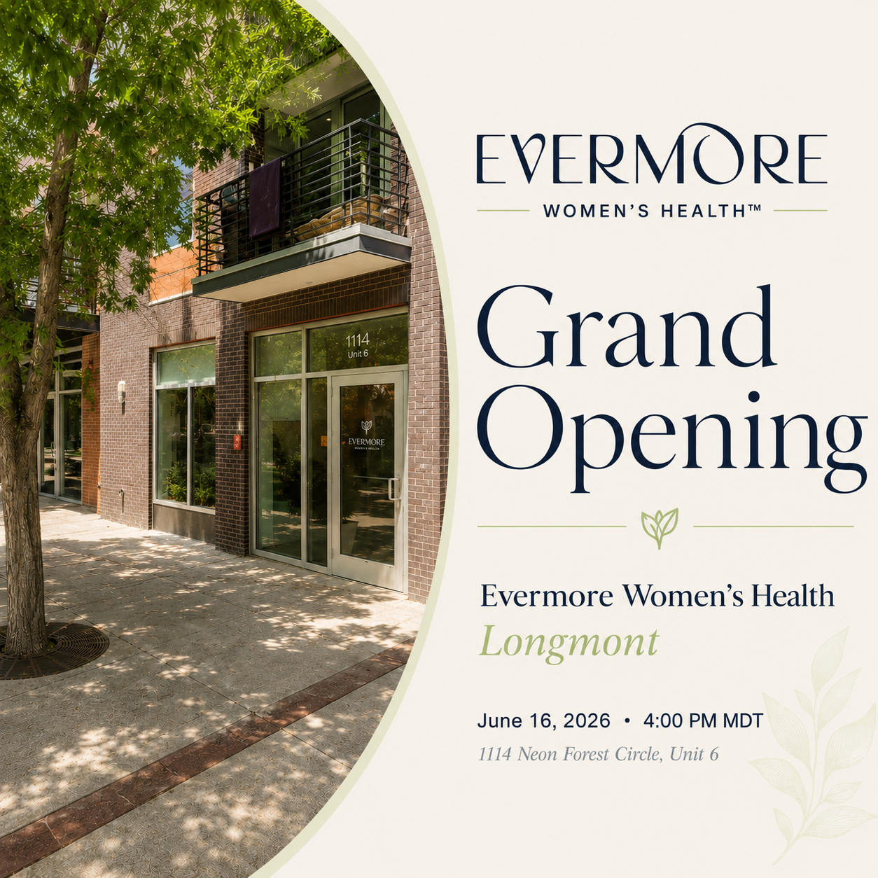 You’re Invited: Evermore Women’s Health Grand Opening in Longmont