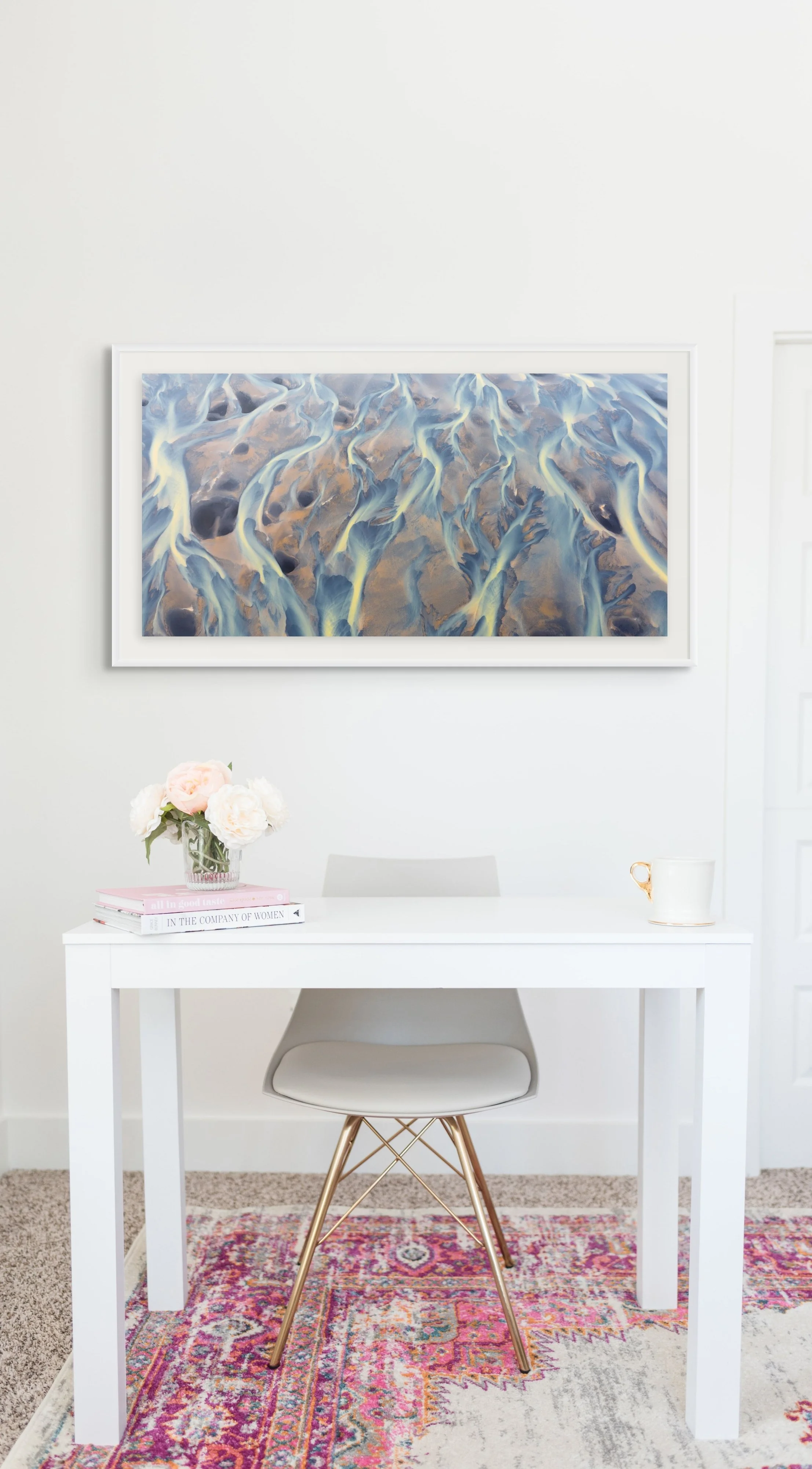  Shown: 24×48” Hahnemühle Fine Art Bartya Photo Rag print with matte &amp; frame. 