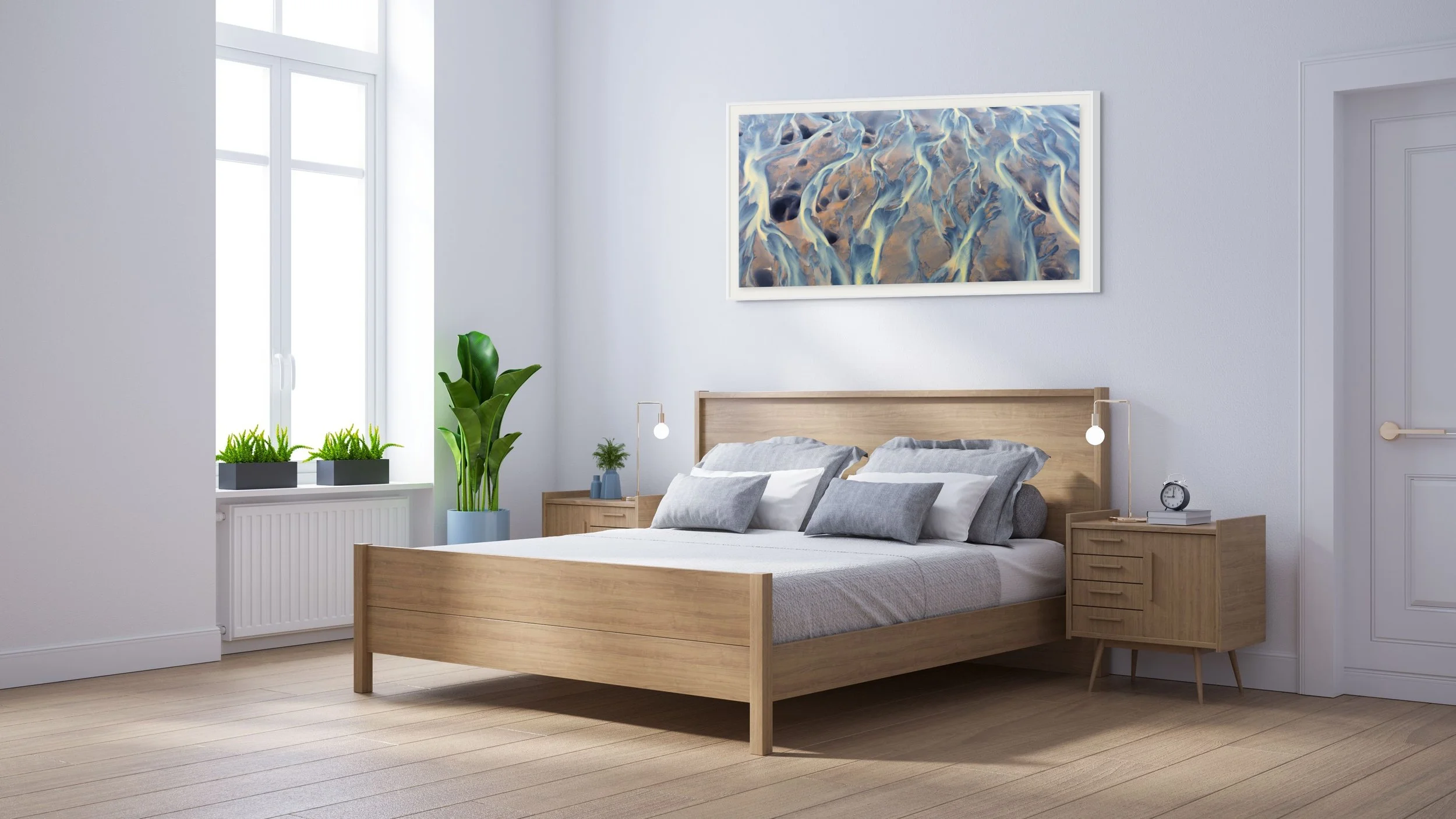  Shown: 30×60” Hahnemühle Fine Art Bartya Photo Rag print with matte &amp; frame. 