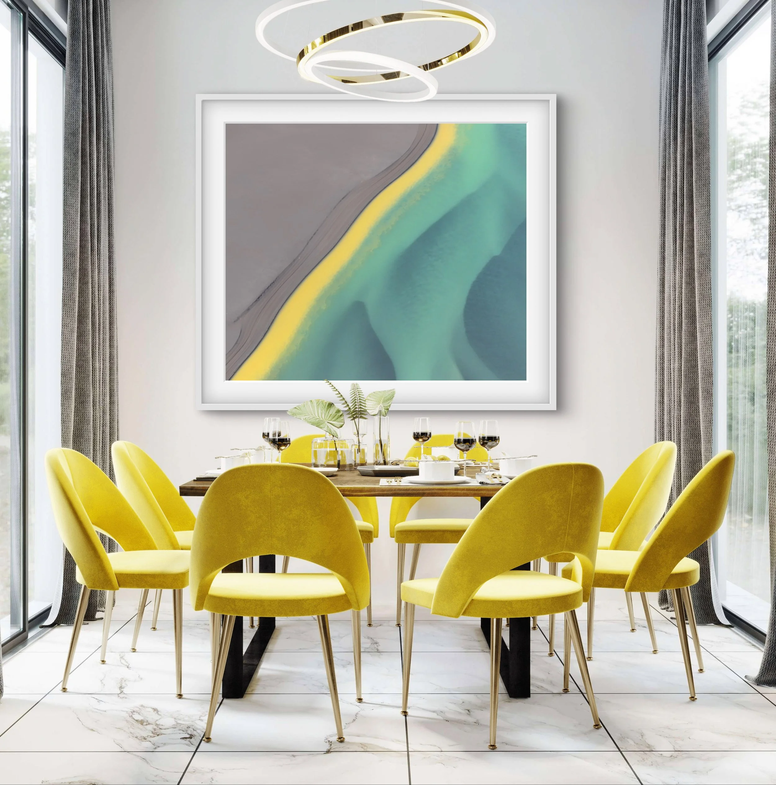  Shown: Signature 44×44 Hahnemühle Fine Art Bartya Photo Rag with matte &amp; frame. 