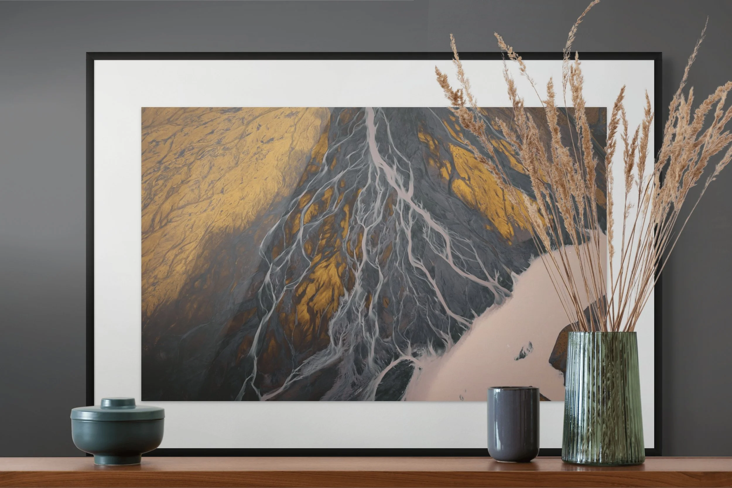  Shown: 16×24” Hahnemühle Fine Art Bartya Photo Rag with matte &amp; frame 