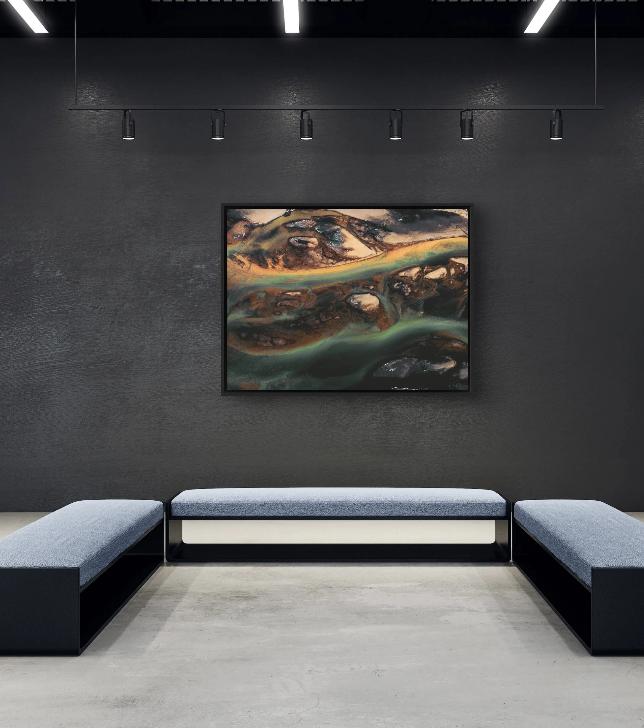  Shown: 40×60 Chromaluxe Metal Print in float mount black frame. 
