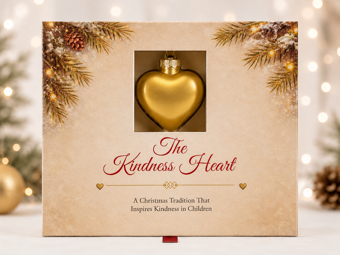 The Kindness Heart Kit - First Edition.  ✔ Ready - new made family tradition.    ✔ Hard cover storybook with Keepsake -gold heart ornament and much more ✔ Ships by October 15th(limited first edition)