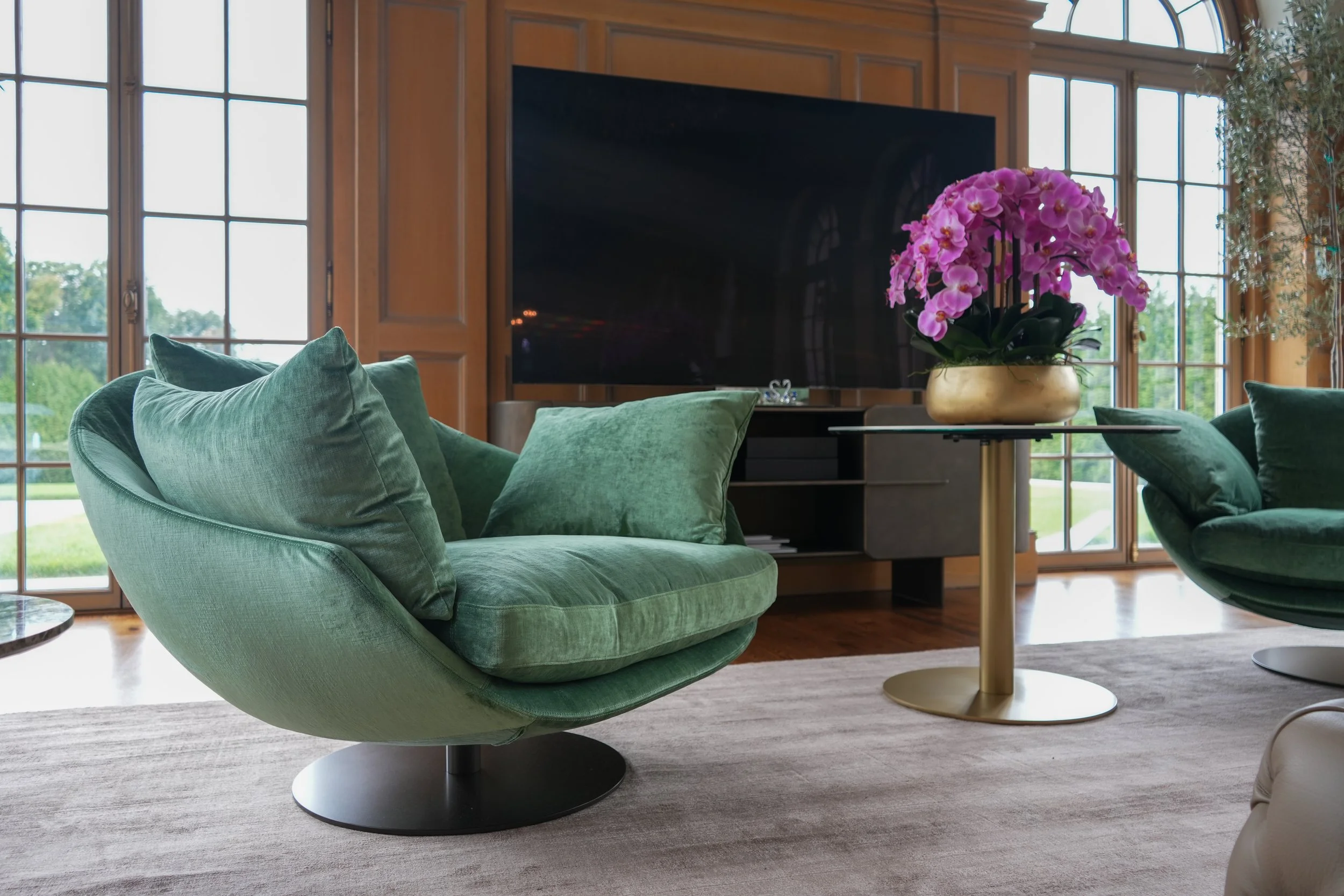 Luxury interior design project of living room captured for designer portfolio and marketing, New York interior photographer