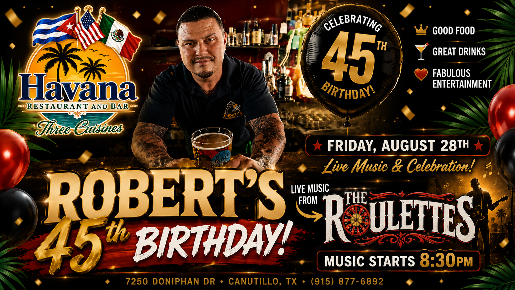 Roberts 45th birthday party 