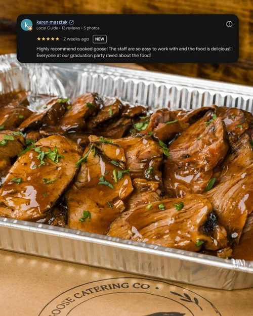 Hot homestyle meal ready for pickup