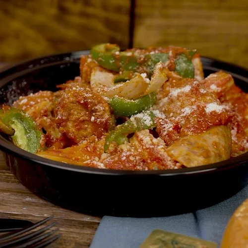 Chicken cacciatore takeout bowl