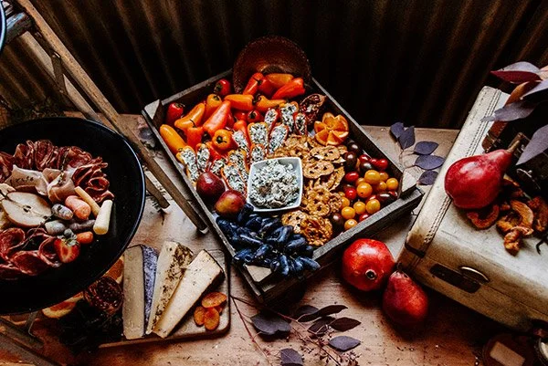 Stylish grazing table spread for a private event