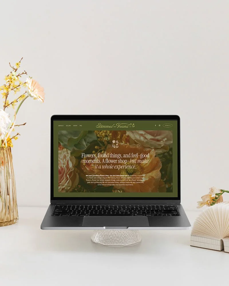 Stemmed and Found Co Flower Shop Website Design