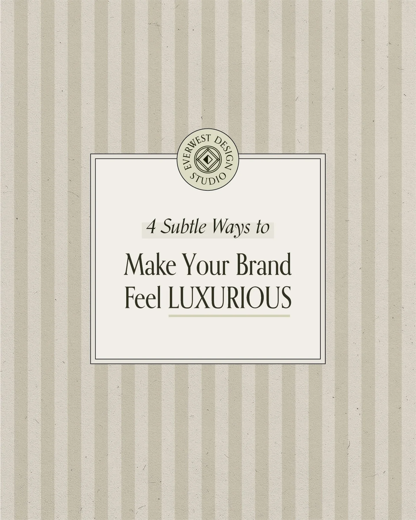 Luxury isn&rsquo;t loud, it&rsquo;s intentional.

Brands that feel elevated are shaped through thoughtful choices: how spacing is used, which typefaces are chosen, how color is balanced, and how imagery comes together to tell a cohesive story.

These