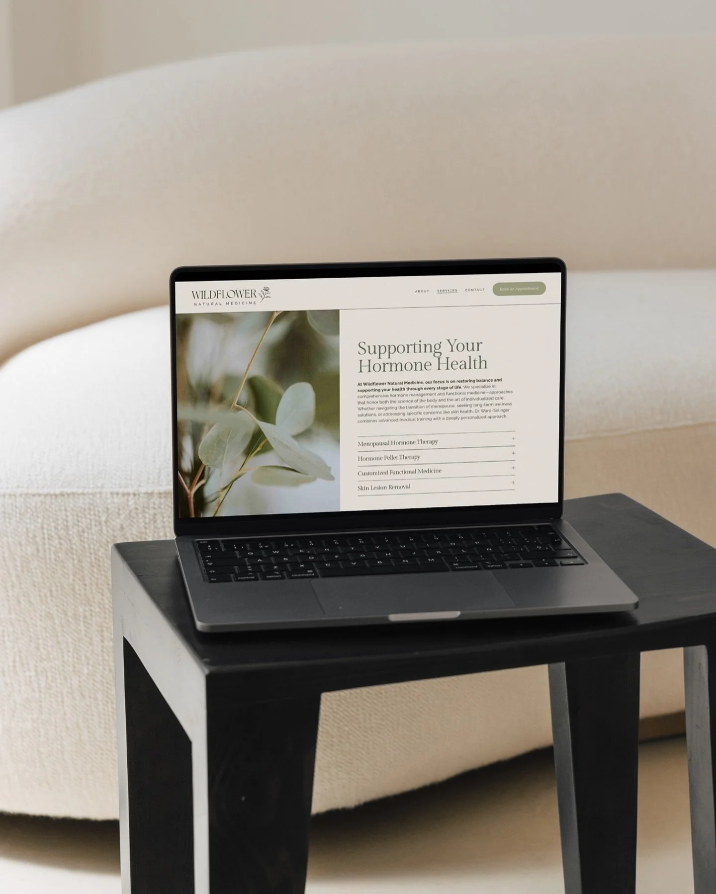 Take a peek inside the website for Wildflower Natural Medicine, right here in Bend 🌼

Founding Dr. Lauren came to me ready for a thoughtful brand refresh and a complete website transformation for her practice. Together, we created a refined digital 