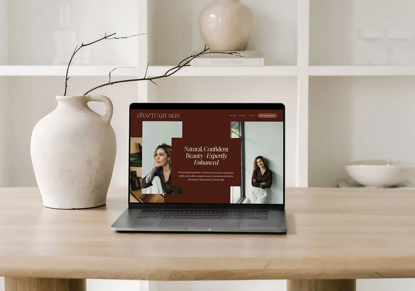 Elegant Website Design For Sanctuary Skin