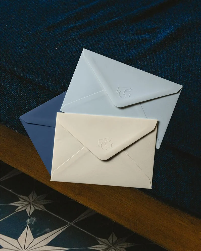 Business Consultant Brand Envelopes with Embossed Monogram Logo