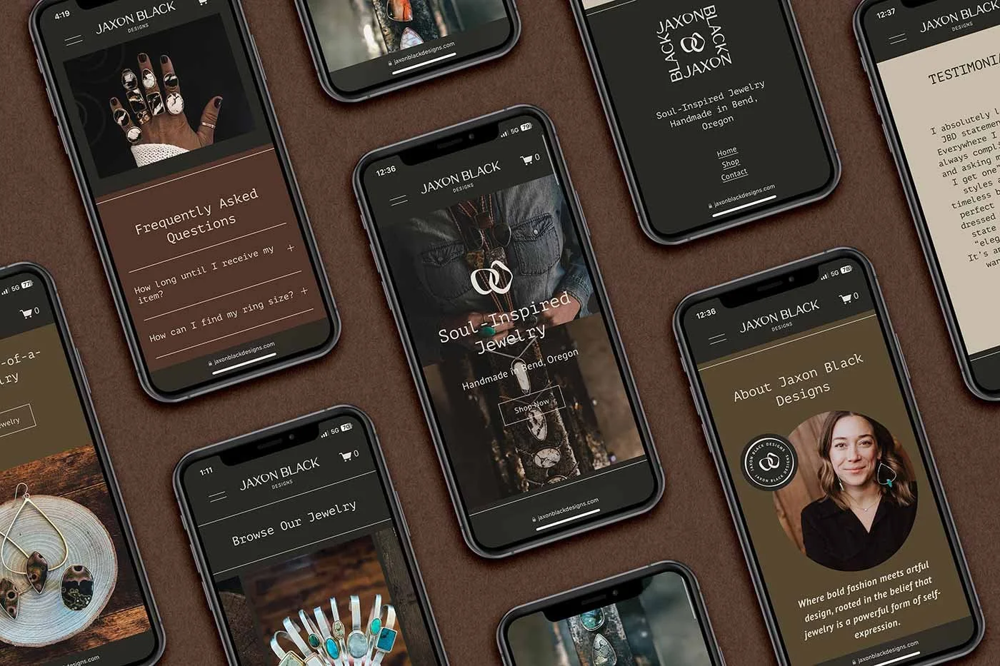 Mobile Jewelry Brand Website Design