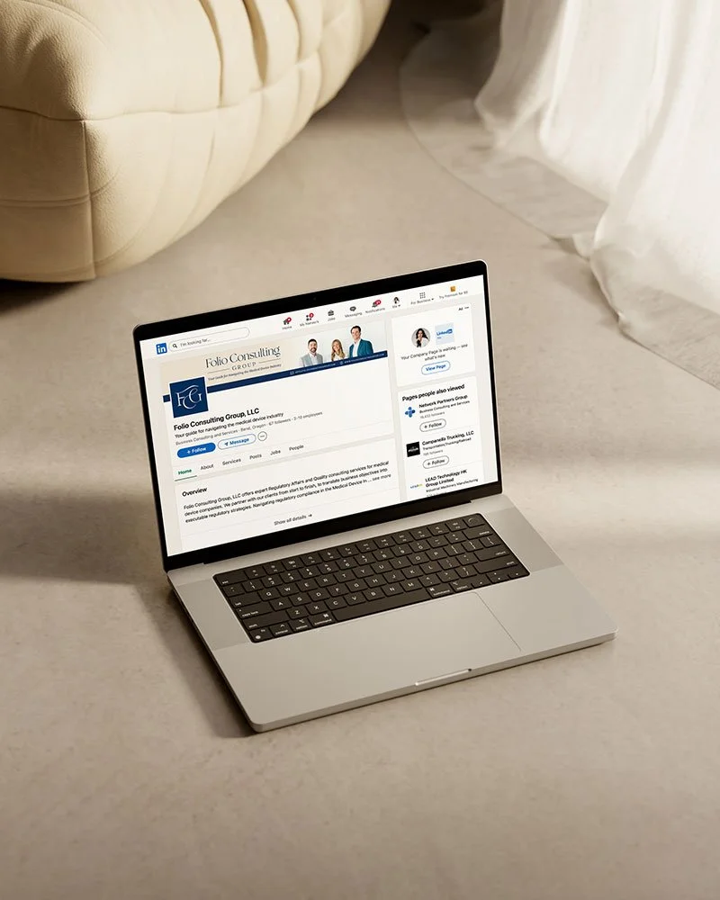 Business Consultant Branding Linkedin Graphics Kit in use