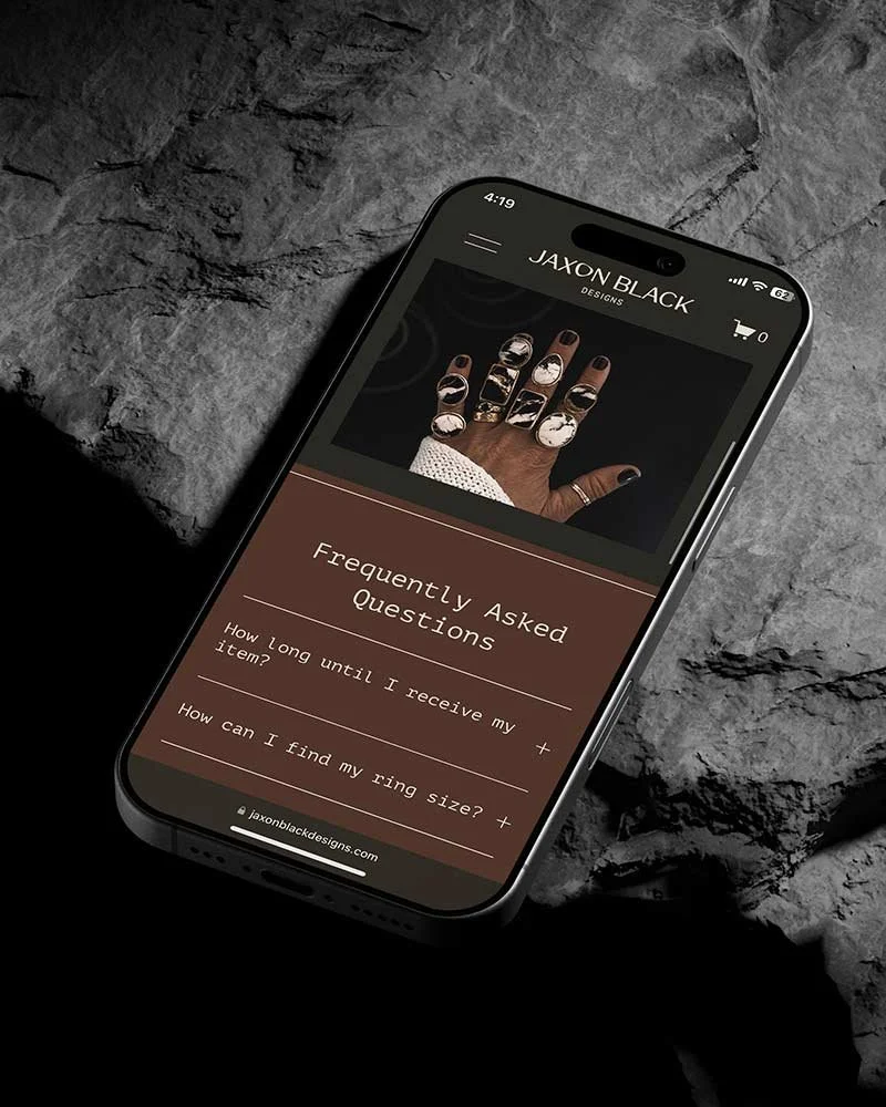 Mobile Website Design for Jewelry Brand in Bend, Oregon