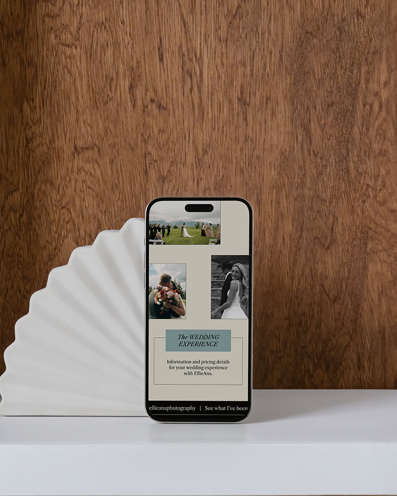 Wedding Photographer Mobile Website Design