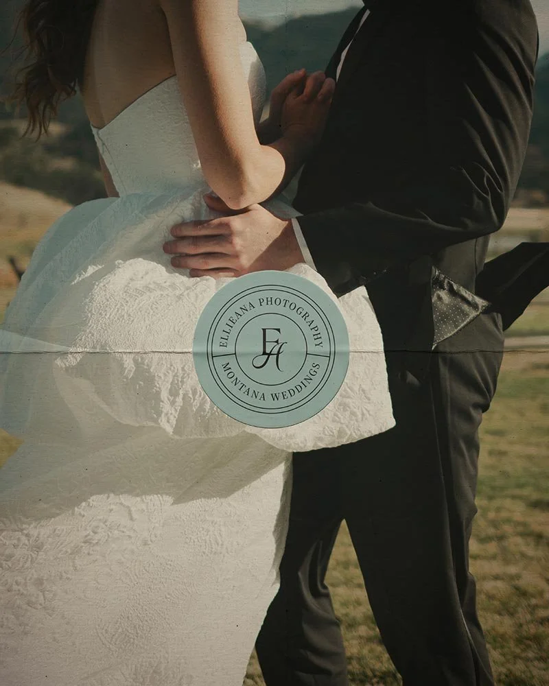 Wedding Photographer Circular Logo Design Sticker