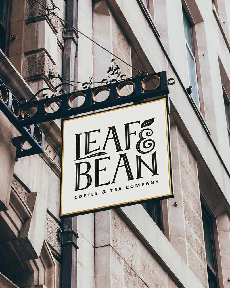 Leaf & Bean Coffee & Tea Company Branding