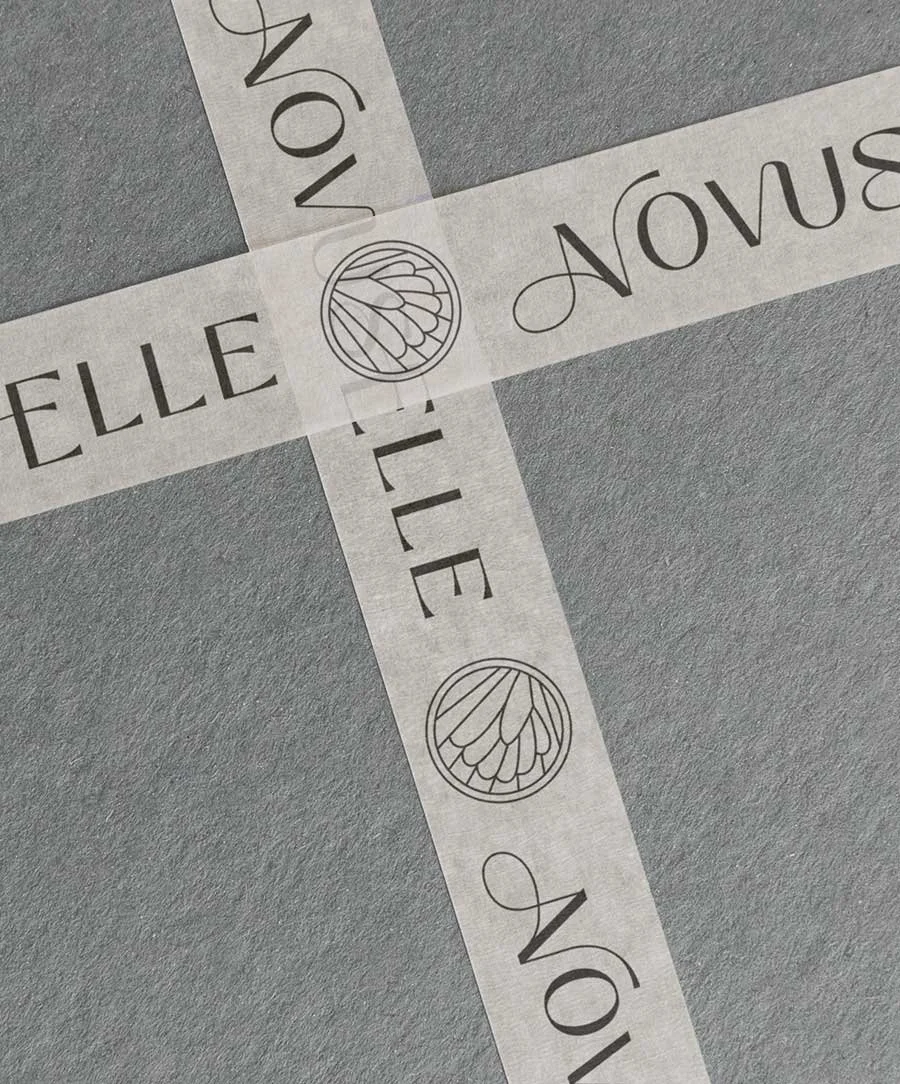 NovusElle Salon branding packaging tape