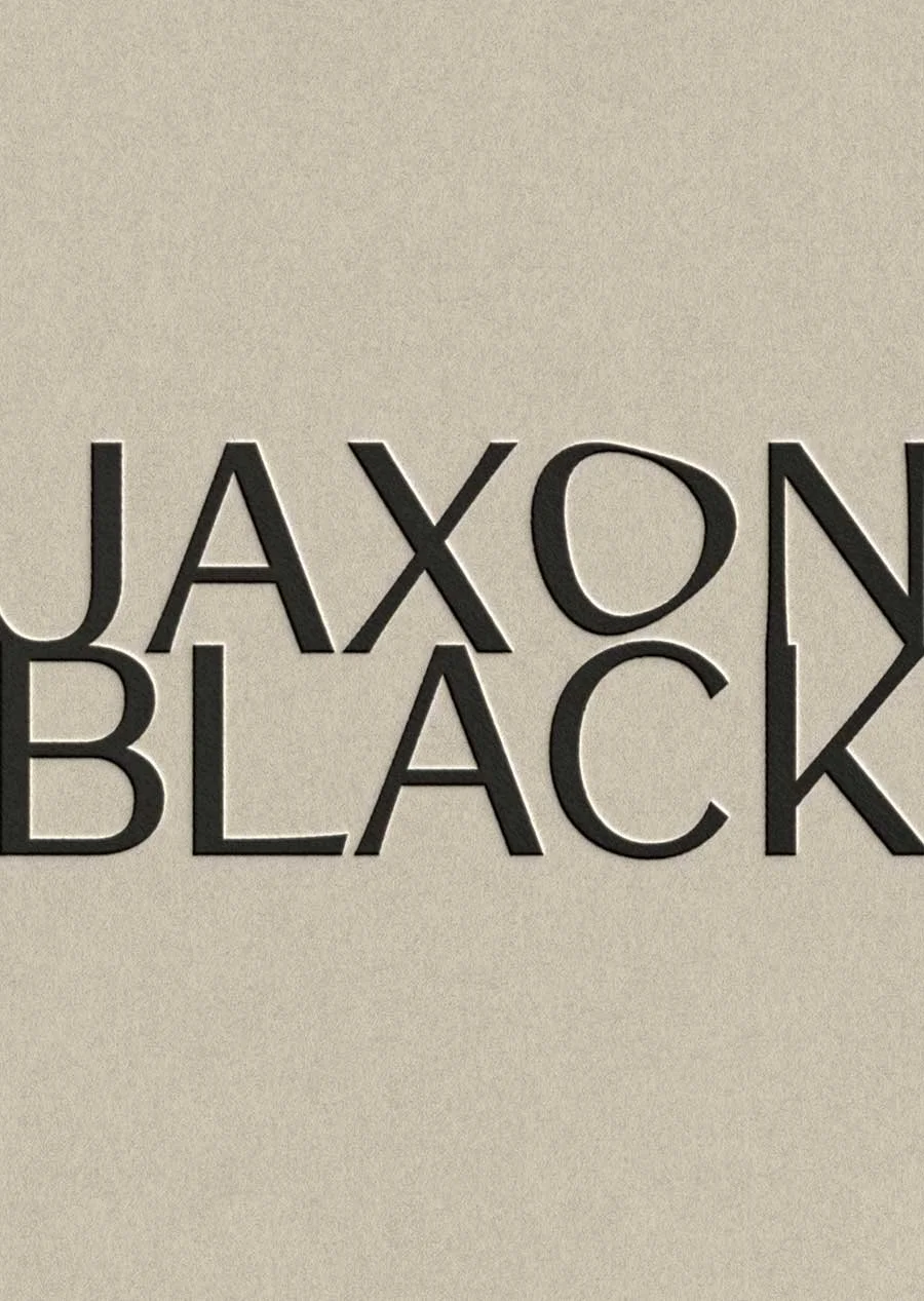 Close-up of Jaxon Black wordmark logo